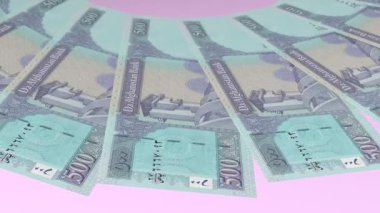 Sevimli Döngü Tasarımı Afganistan 'ın 500 Afgan Curency' si