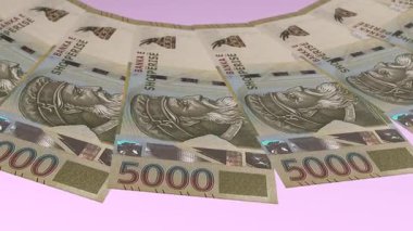 Rüya Gibi Döngü Tasarımı Arnavutluk 'un 5 bin Lek Curency