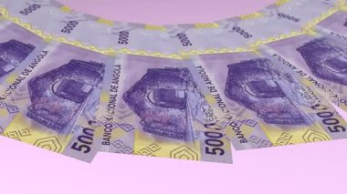 Meleksel Döngü Tasarımı Kwanza Curency of 5000 Angola