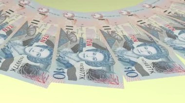 Antigua & Barbuda 'nın Büyüleyici Döngü Tasarımı 10 b Dolarlık Curency