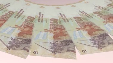 Neşeli Döngü Tasarımı Arjantin 'in 10 Pezosu