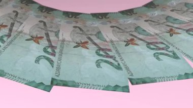 Yeni Azerbaycan 'ın Güzel Döngü Tasarımı 20 Manat Curency