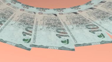 Yeni Azerbaycan 'ın Güzel Döngü Tasarımı 10 Manat Curency