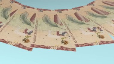 Yeni Azerbaycan 'ın Güzel Döngü Tasarımı 5 Manat Curency
