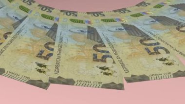 Yeni Azerbaycan 'ın Güzel Döngü Tasarımı 50 Manat Curency