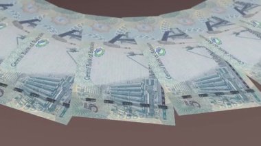 Romantik Döngü Tasarımı 5 Dinar Bahreyn BHD Curency