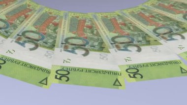 Gösterişli Döngü Tasarımı Belarus 'un 50 Ruble Para Birimi