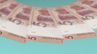 Gösterişli Döngü Tasarımı Belarus 'un 5 Ruble Para Birimi