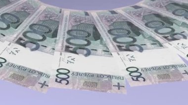 Gösterişli Döngü Tasarımı Belarus 'un 500 Ruble Para Birimi