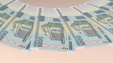 Gösterişli Döngü Tasarımı Beyaz Rusya 'nın 1000 Ruble Curency