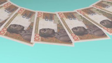 Benin 'in Heykel Döngü Tasarımı 100 Frank Curency