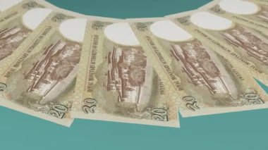 Klas Döngü Tasarımı 20 Ngultrum Bhutan Curency