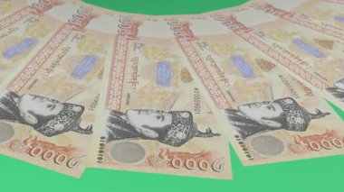 Klas Döngü Tasarımı 1000 Ngultrum Bhutan Curency