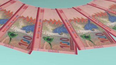 Kurnaz Döngü Tasarımı Bolivya 'nın 100 Boliviano Curency