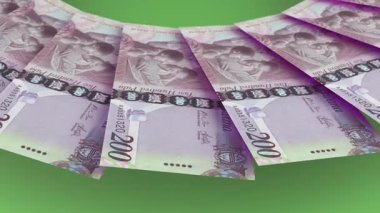 Büyüleyici Döngü Tasarımı Botswana 'nın 200 Pula Curency' si