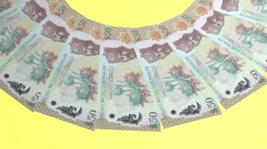 Brunei Darussalam 'ın Dekoratif Döngü Tasarımı 50 Ringgit Curency