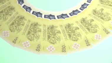 Brunei Darussalam 'ın Dekoratif Döngü Tasarımı 50 Ringgit Curency