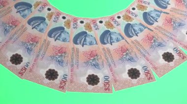 Dekoratif Döngü Tasarımı Brunei Darussalam 'ın 500 Ringgit Curency