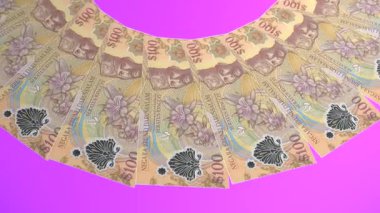 Dekoratif Döngü Tasarımı Brunei Darussalam 'ın 100 Ringgit Curency