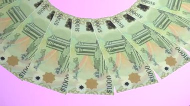 Dekoratif Döngü Tasarımı Brunei Darussalam 'ın 1000 Ringgit Curency