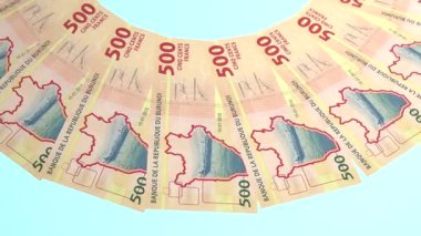 Sevimli Döngü Tasarımı Burundi 'nin 500 Frank Curency' si