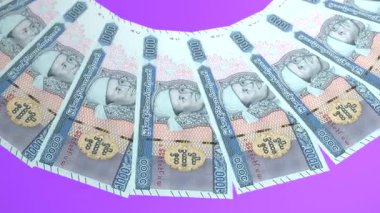 Büyüleyici Döngü Tasarımı Myanmar 'ın 1000 Kyat Curency' si