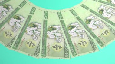 Büyüleyici Döngü Tasarımı Myanmar 'ın 20000 Kyat Curency' si