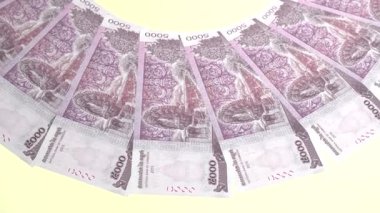 Büyüleyici Döngü Tasarımı Kamboçya 'nın 5000 Riel Curency' si