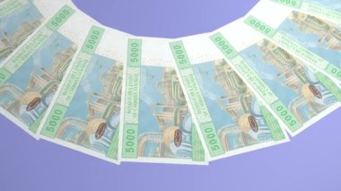 Grace Döngüleme Tasarımı Orta Afrika Cumhuriyeti 'nin 5000 CFA Franc Curency