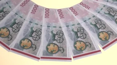 Yükseltilmiş Döngü Tasarımı Danimarka 'nın 1000 Krone Curency