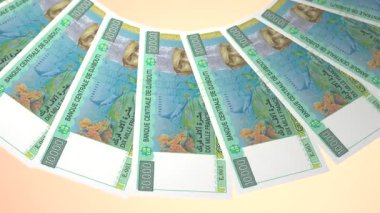 Cibuti 'nin Amblemli Döngü Tasarımı 10000 Frank Curency