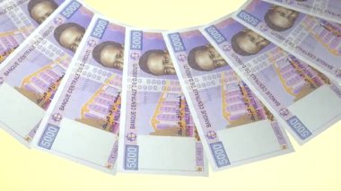 Djibouti 'nin Amblemli Döngü Tasarımı 5000 Frank Curency