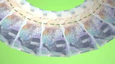 Dreamlike Looping Design 10 Lari Curency of Georgia