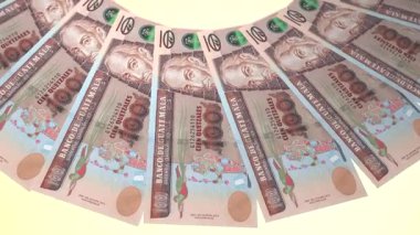 Guatemala 'nın Neşeli Döngü Tasarımı 100 Quetzal Curency