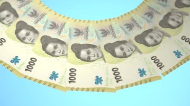 Parlak Döngü Tasarımı Endonezya 'nın 1000 Rupiah Curency' si