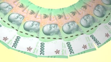 Parlak Döngü Tasarımı Endonezya 'nın 20.000 Rupiah Curency