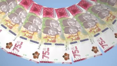 Parlak Döngü Tasarımı 75.000 Rupiah Endonezya Curency