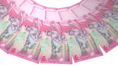 Parlak Döngü Tasarımı Endonezya 'nın 100.000 Rupiah Curency