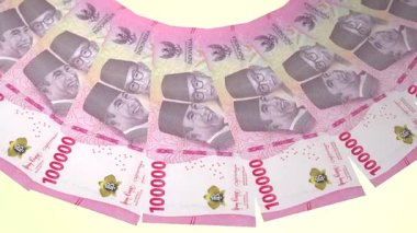 Parlak Döngü Tasarımı Endonezya 'nın 100.000 Rupiah Curency