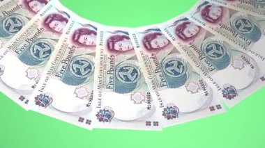 Heykel Döngü Tasarımı: Man Adası 5 Pound Curency