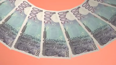 Japonya 'nın net Döngü Tasarımı 5000 Yen Curency