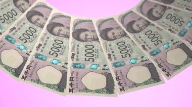 Japonya 'nın net Döngü Tasarımı 5000 Yen Curency