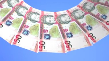 Büyüleyici Döngü Tasarımı Jersey 'nin 50 Pound Curency