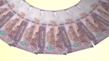 Ürdün 'ün Bozuk Döngü Tasarımı 50 Dinar Curency