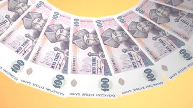 Dekoratif Döngü Tasarımı Kazakistan 'ın 100 Onluk İyileştirmesi