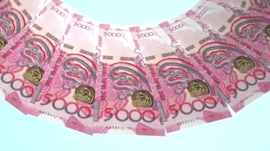 Dekoratif Döngü Tasarımı Kazakistan 'ın 5000 Tenge İyileştirmesi