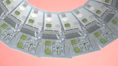 Dekoratif Döngü Tasarımı Kazakistan 'ın 20000 Tenge İyileştirmesi