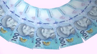 Büyüleyici Döngü Tasarımı Kırgızistan 'ın 100 Som İyileştiriciliği