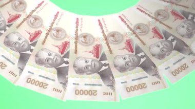 Laos 'un Büyüleyici Döngü Tasarımı 20000 Kip Curency