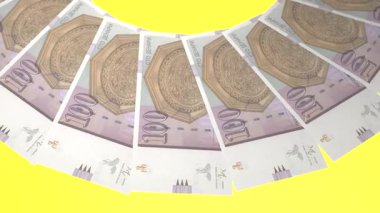 Makedonya 'nın Yanan Döngü Tasarımı 100 Dinar Curency